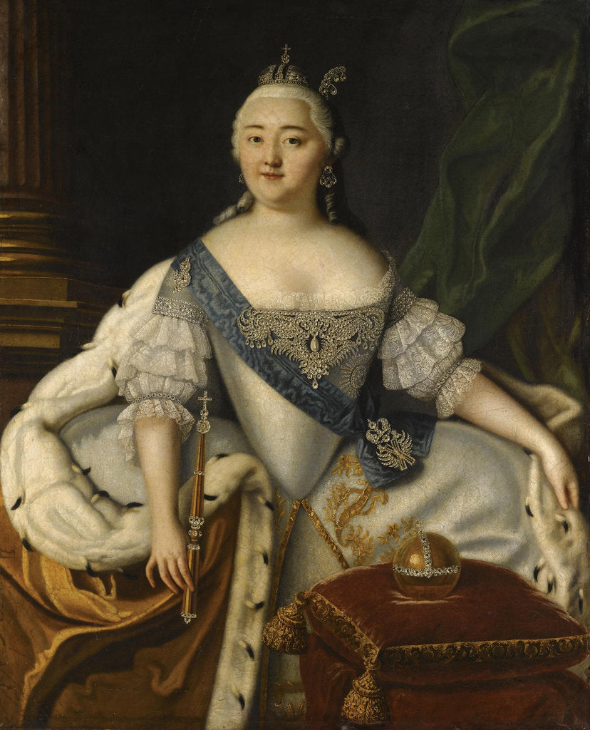 Detail of Portrait of Empress Elisabeth by Louis Caravaque