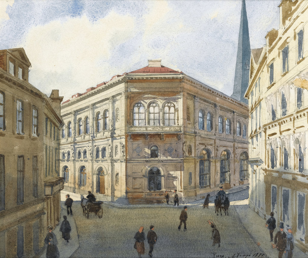 Detail of View of the Riga Stock Exchange by Albert Nikolayevich Benois