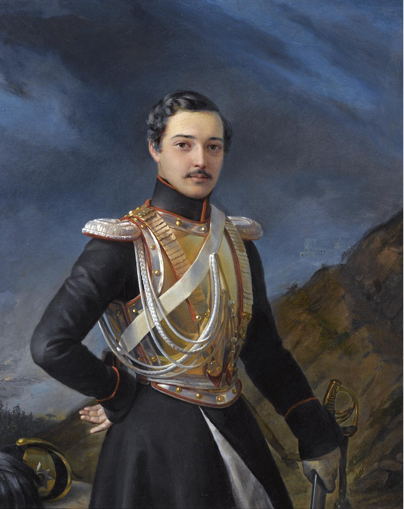 Detail of Portrait of Ivan Alexandrovich Balashov by Pimen Nikitich Orlov