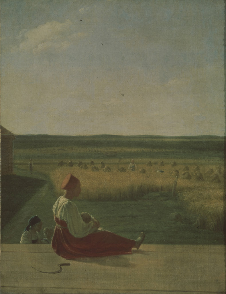 Detail of Harvest Time, Summer by Alexei Gavrilovich Venetsianov
