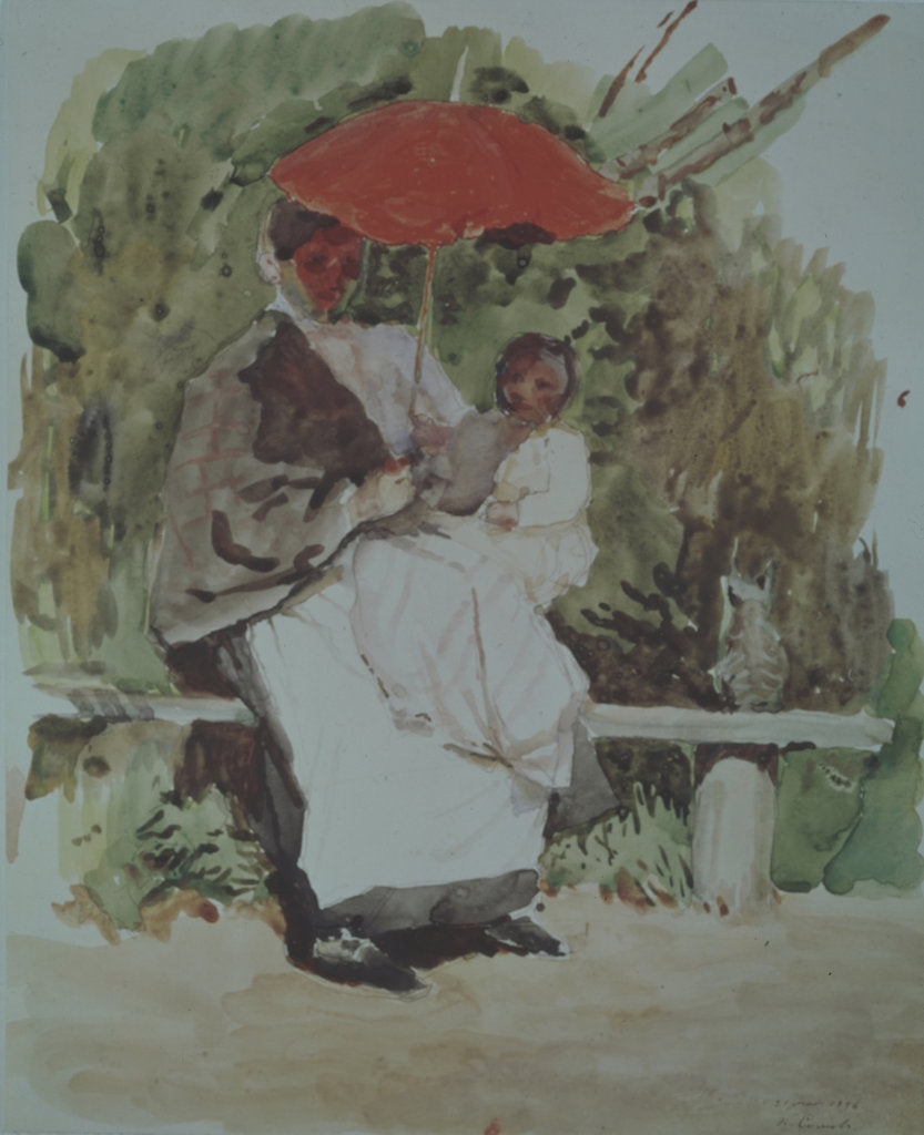 Detail of Nurse with a child by Konstantin Andreyevich Somov