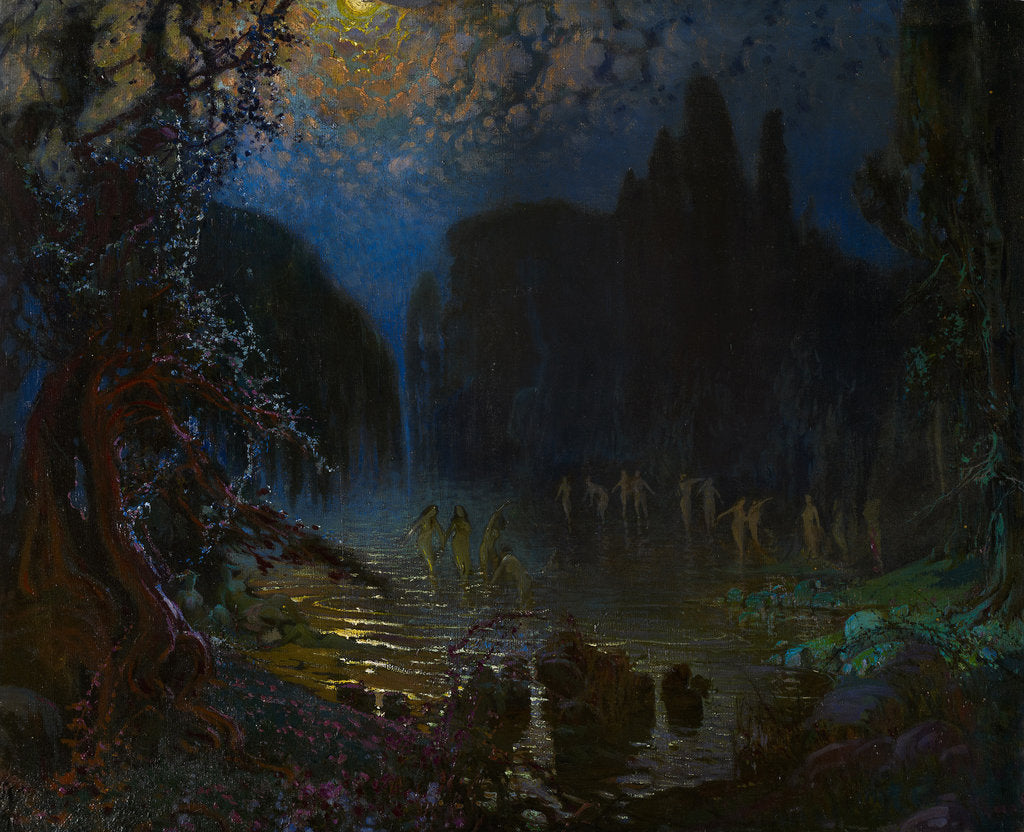 Detail of Bathing of the Nymphs by Antonio Muñoz Degraín