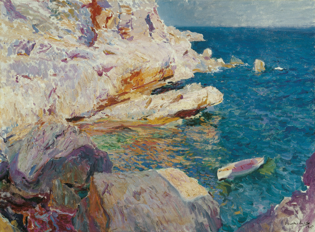 Detail of Rock at Jávea by Joaquín Sorolla y Bastida