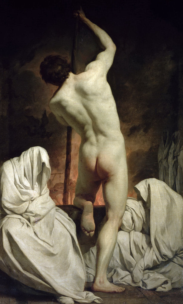 Detail of Charon Ferrying the Shades by Pierre Subleyras