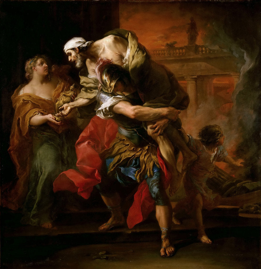 Detail of Aeneas Carrying Anchises by Carle Van Loo