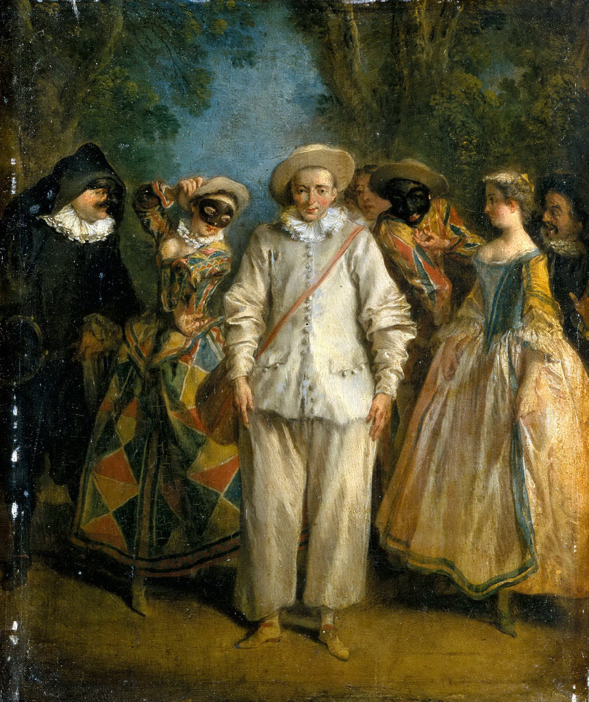 Detail of The Actors of the Commedia dellArte by Nicolas Lancret