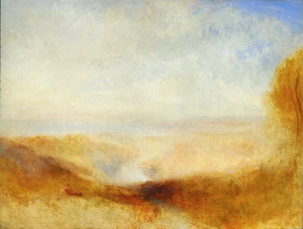 Detail of Landscape with a River and a Bay in the Background by Joseph Mallord William Turner