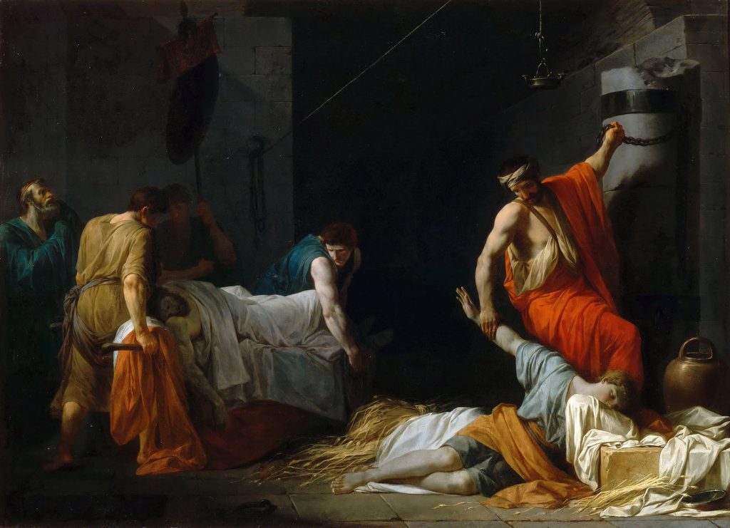 Detail of The Funeral of Miltiades by Jean-François-Pierre Peyron