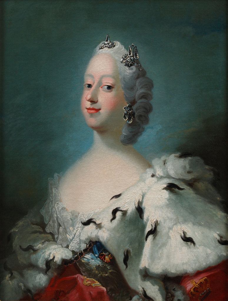 Detail of Louise of Great Britain, Queen of Denmark by Peder Als
