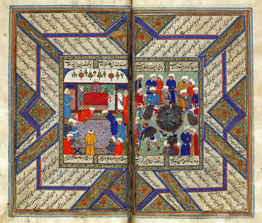 Detail of Prayers in a Mosque by Iranian master
