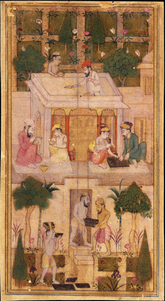 Detail of Making Books in a Garden by Indian Art