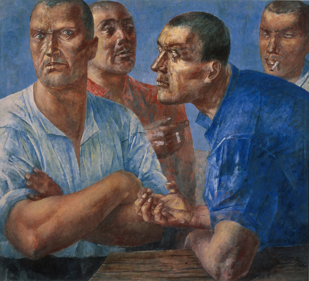 Detail of The Workers by Kuzma Sergeyevich Petrov-Vodkin