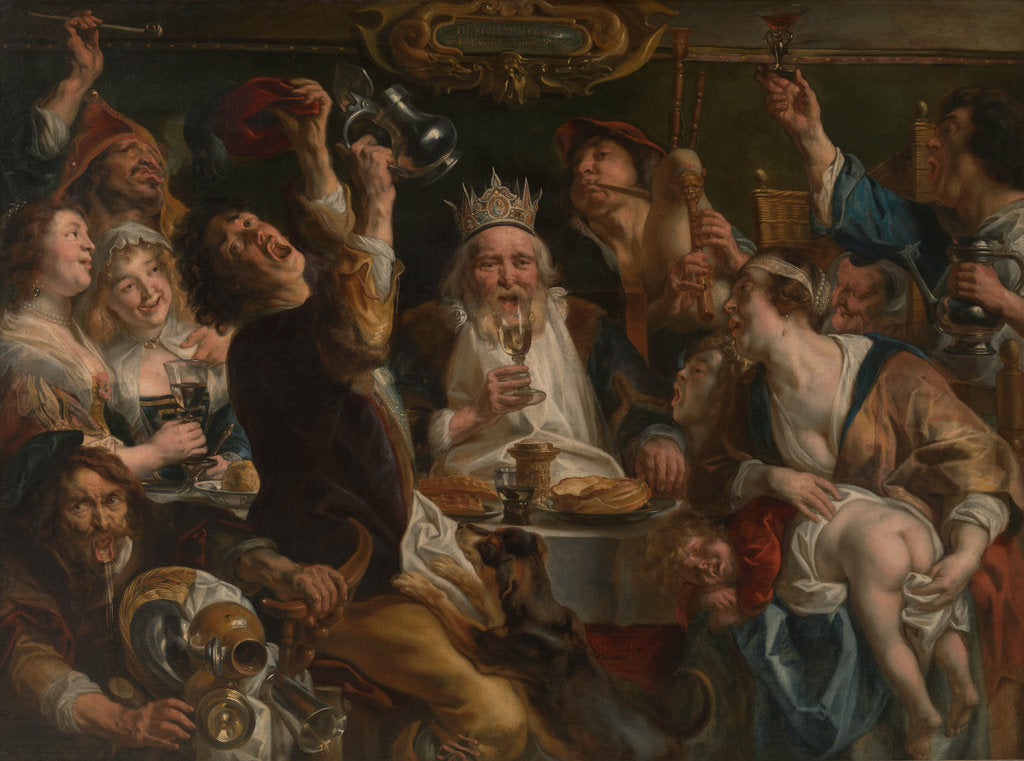 Detail of The King Drinks by Jacob Jordaens