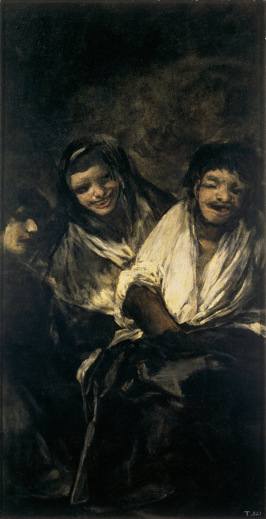 Detail of Man Mocked by Two Women (Women Laughing or The Ministration) by Francisco de Goya