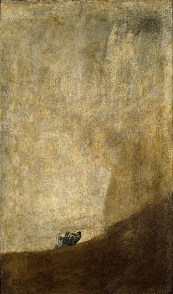 Detail of The Dog by Francisco de Goya