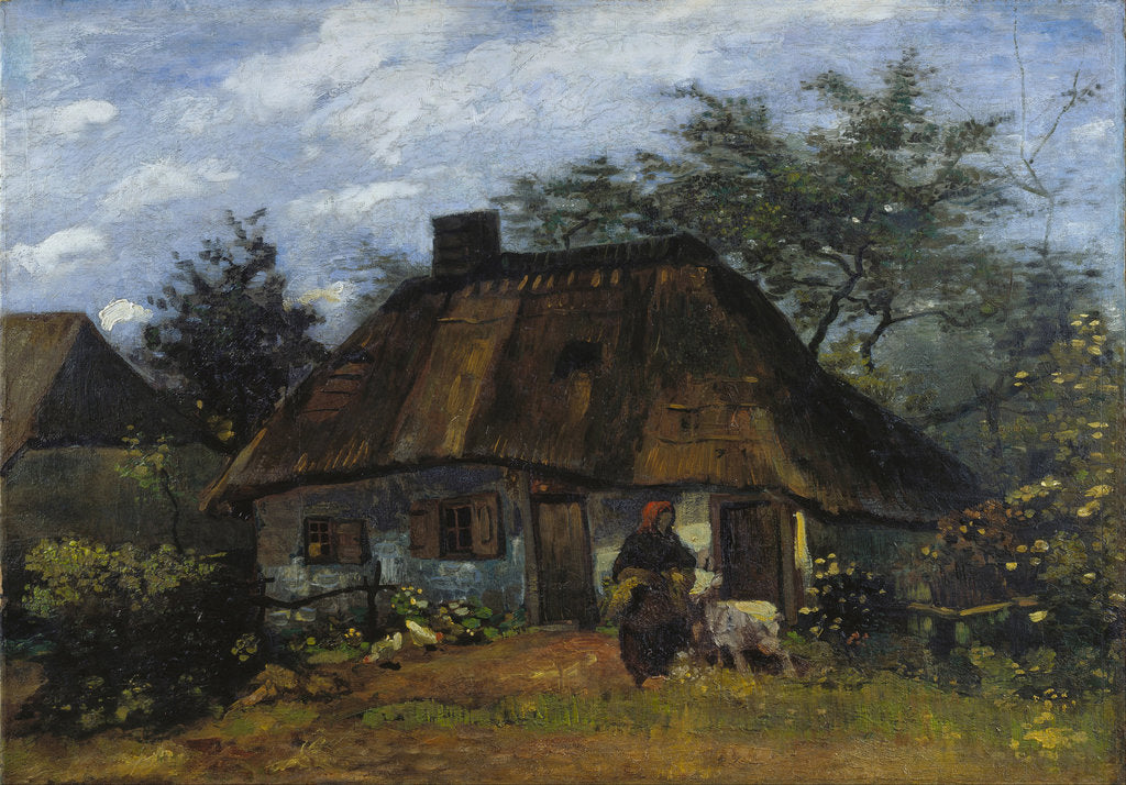 Detail of Farmhouse in Nuenen (La Chaumière) by Vincent van Gogh