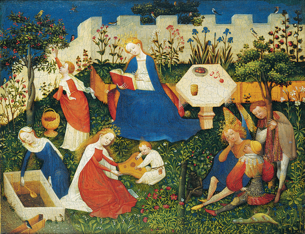 Detail of The little Garden of Paradise by Upper Rhenish Master