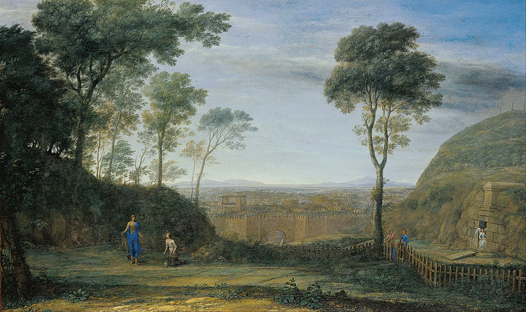 Detail of Christ appearing to St. Mary Magdalene (Noli me tangere) by Claude Lorrain
