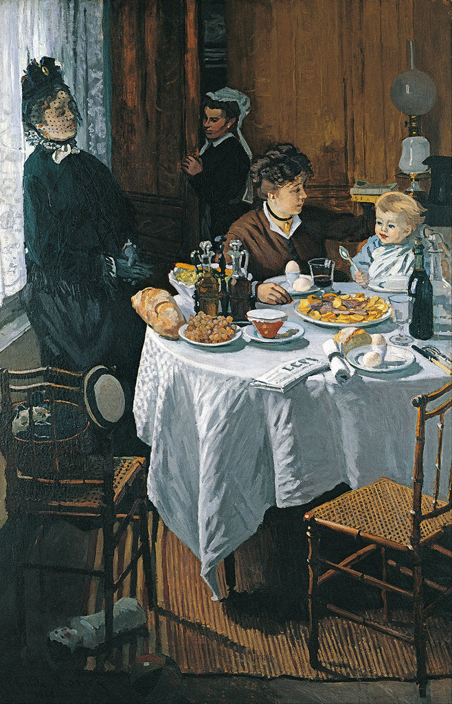 Detail of The Luncheon (Le Déjeuner) by Claude Monet