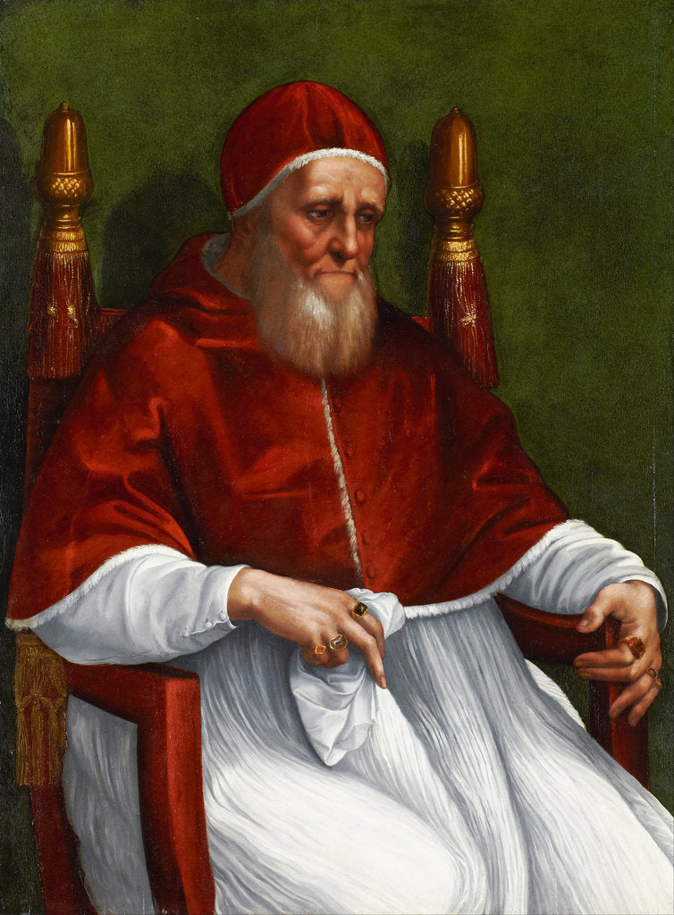 Detail of Portrait of Pope Julius II by Raphael