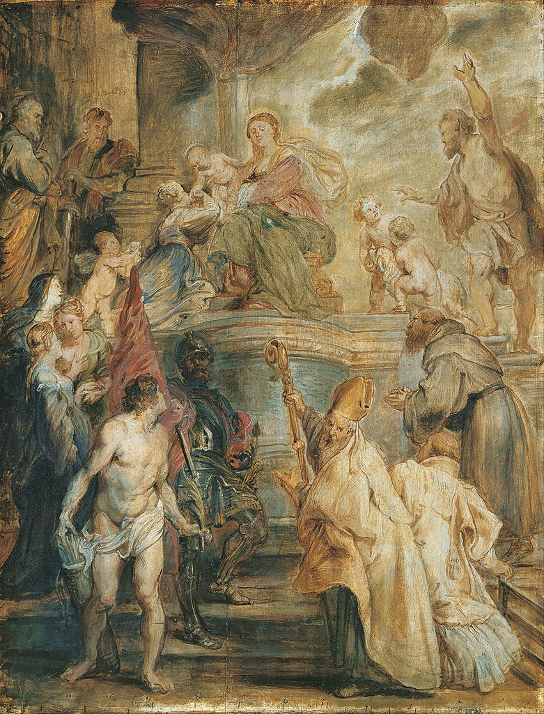 Detail of The Mystical Marriage of Saint Catherine by Pieter Paul Rubens