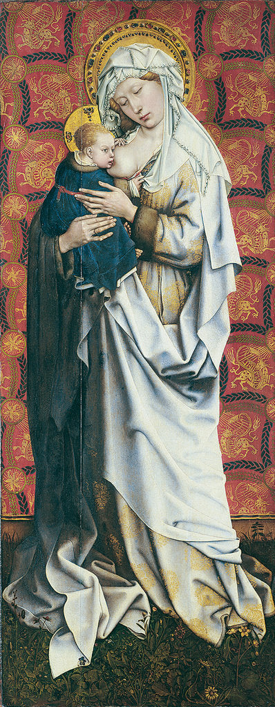 Detail of The Flémalle Panels: Virgin suckling the Child by Robert Campin