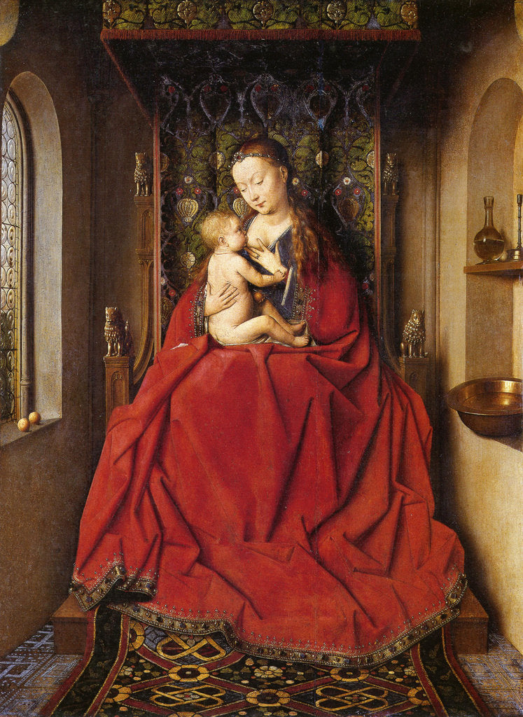 Detail of The Lucca Madonna by Jan van Eyck