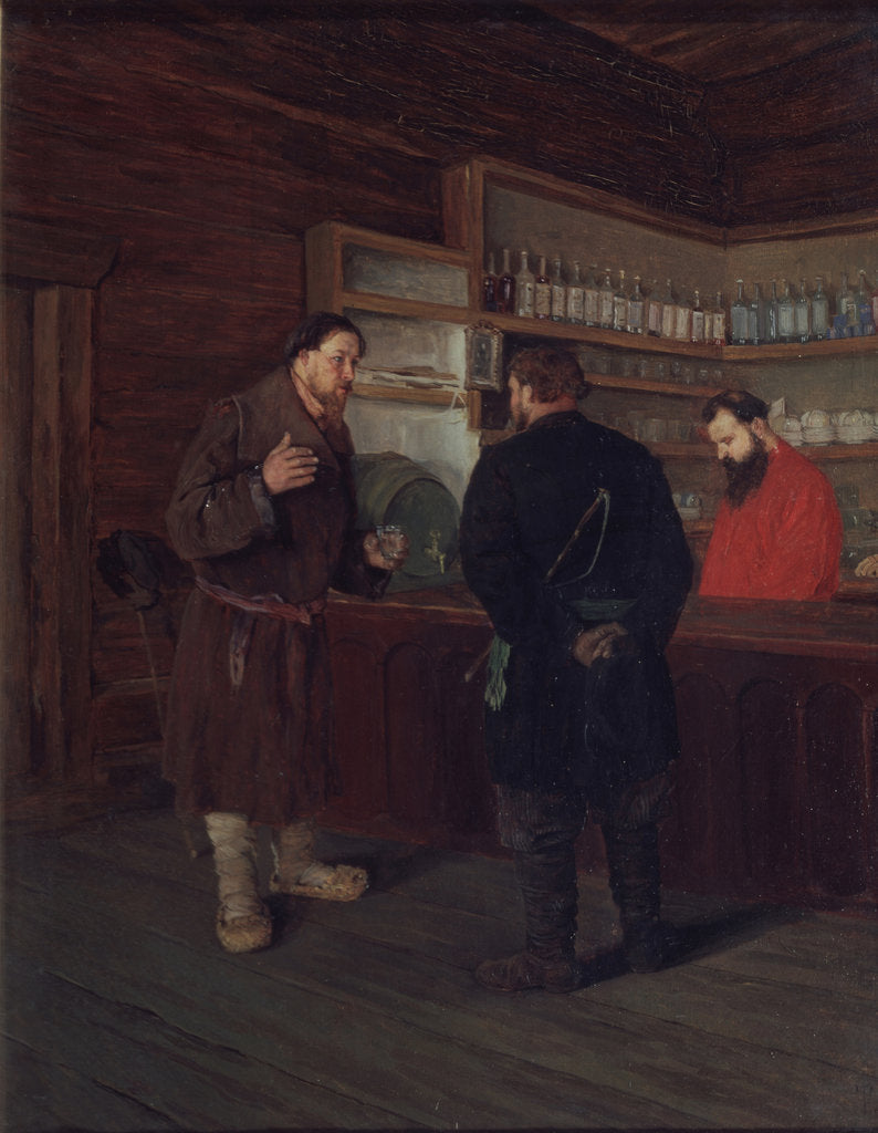 Detail of In a tavern by Timofei Illarionovich Mozgov