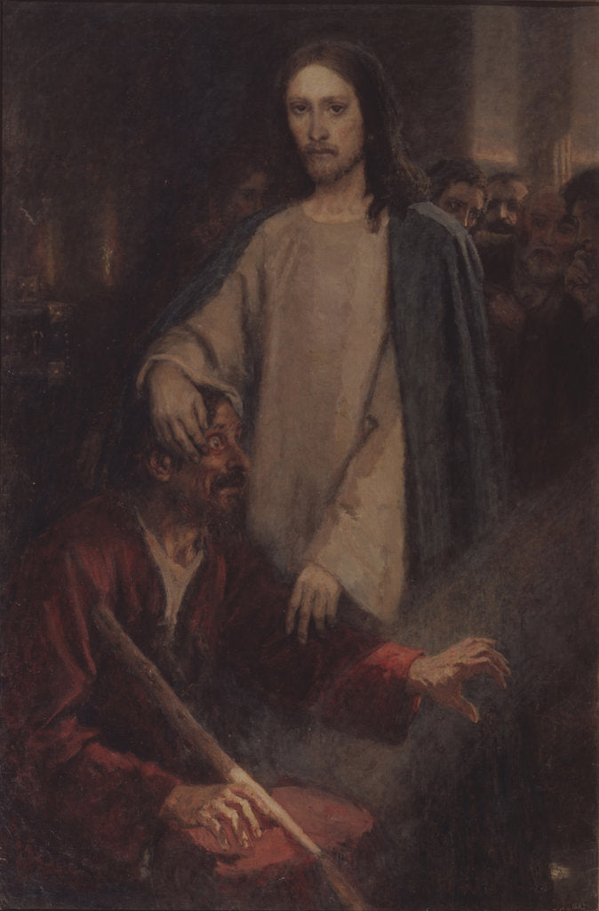 Detail of The Healing of the Blind Man of Jericho by Vasili Ivanovich Surikov