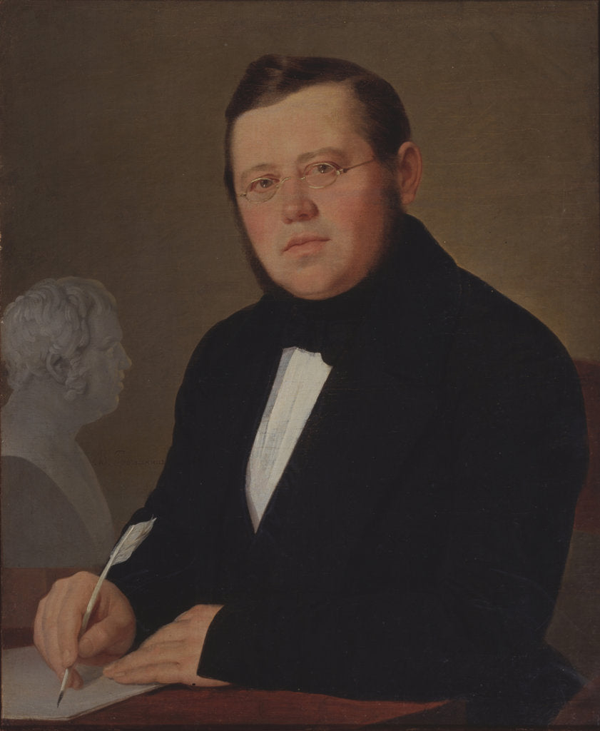 Detail of Portrait of the author Mikhail Zagoskin by Vasili Andreyevich Tropinin