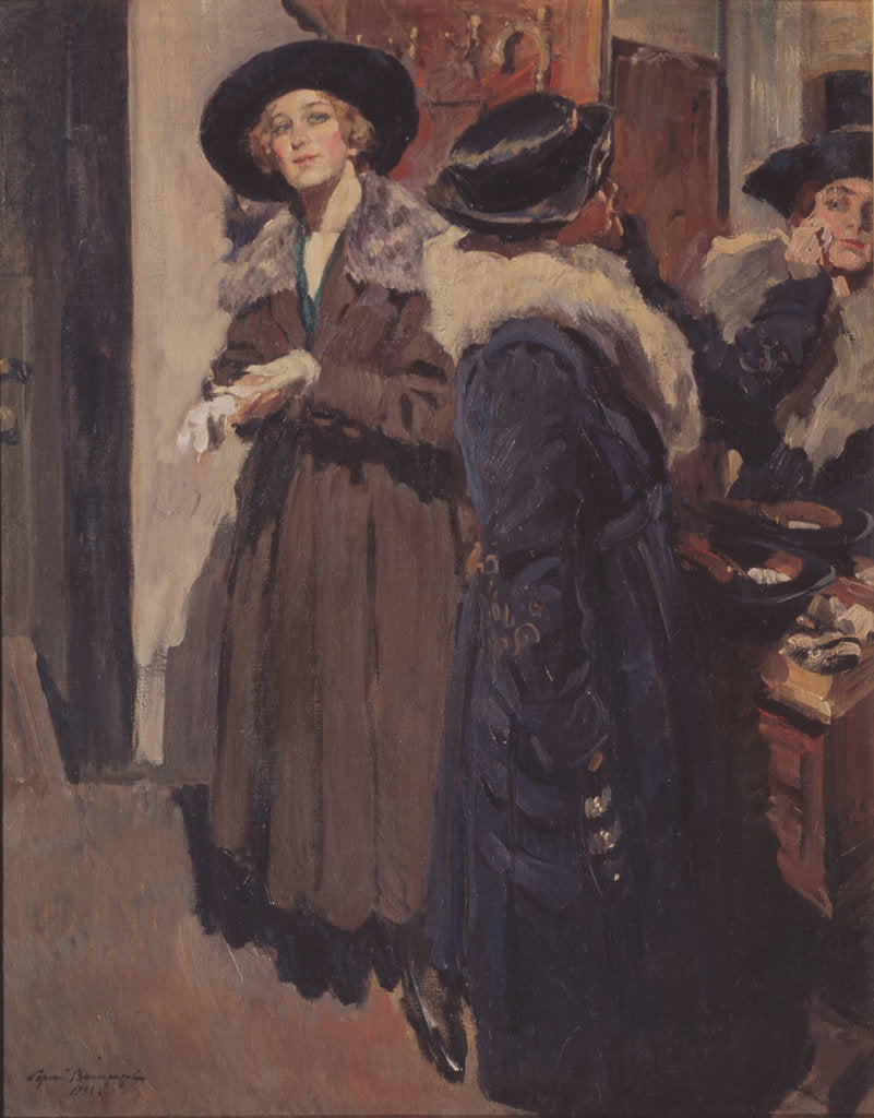 Detail of In an anteroom by Sergei Arsenyevich Vinogradov