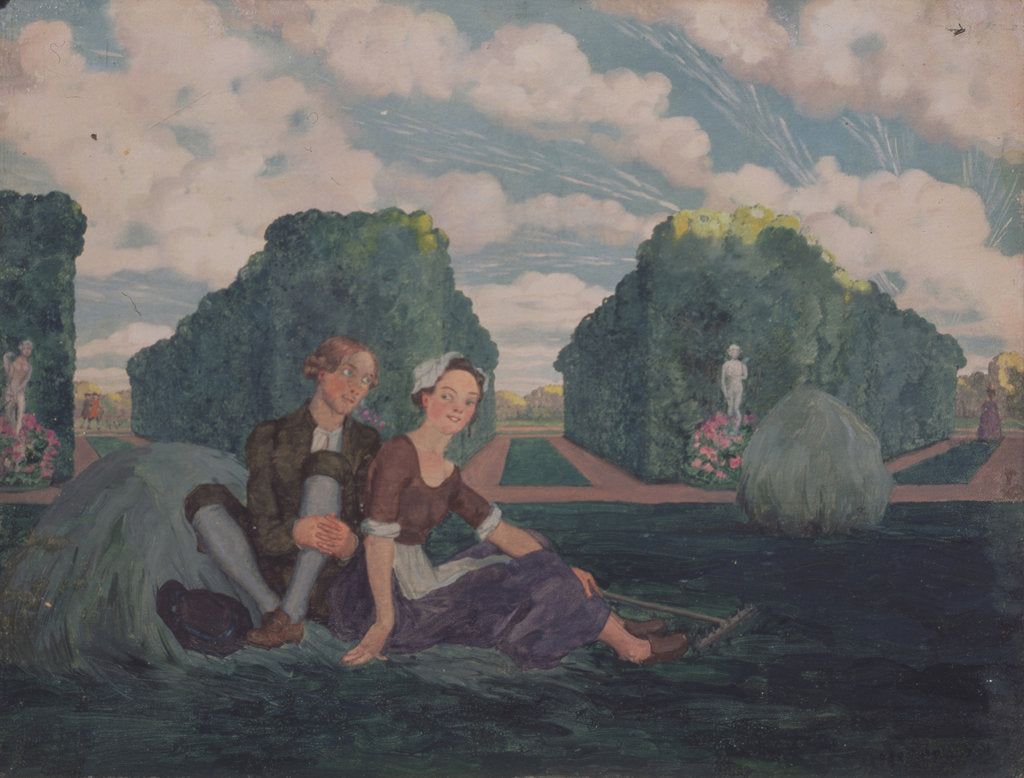 Detail of Lovers by Konstantin Andreyevich Somov