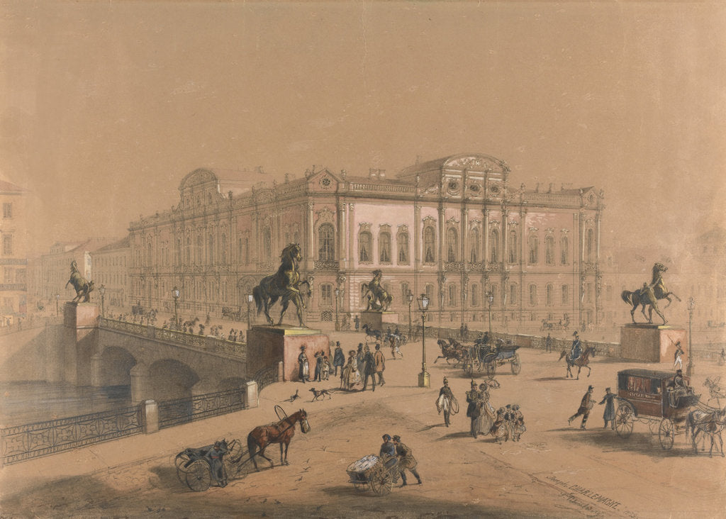 Detail of The Beloselsky-Belozersky Palace in Saint Petersburg by Jules Charlemagne