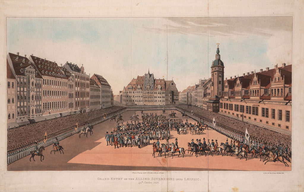 Detail of The Entry of the Allied Sovereigns into Leipzig on 19 October 1813 by 19th century Anonymous