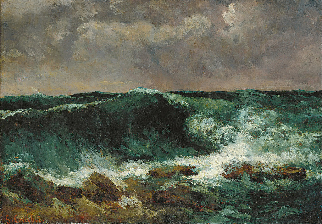 Detail of The Wave by Gustave Courbet