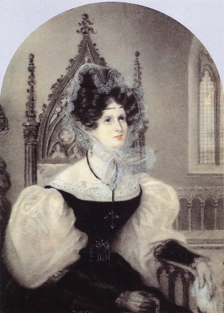 Detail of Portrait of Princess Zinaida Alexandrovna Volkonskaya by Anonymous