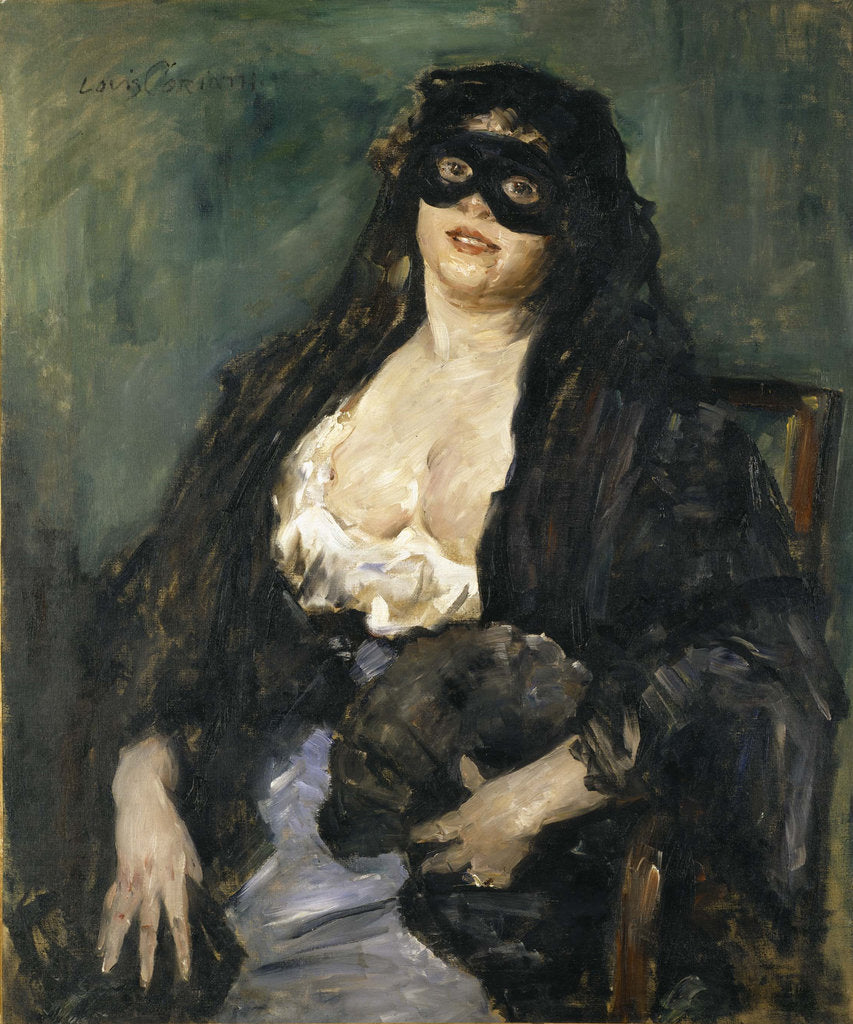 Detail of The Black Mask by Lovis Corinth