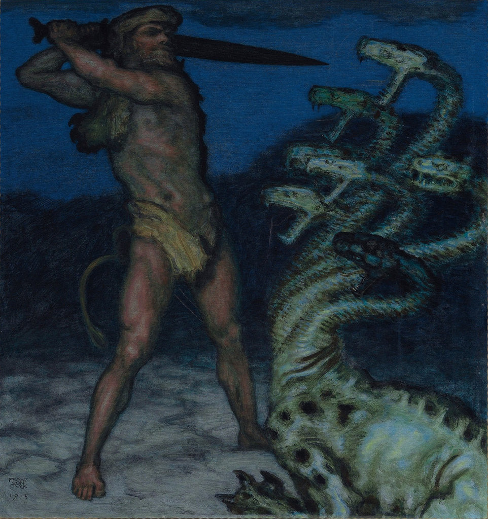 Detail of Hercules and Hydra by Franz Ritter von Stuck