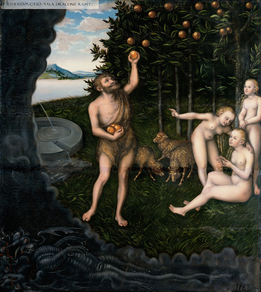 Detail of Hercules stealing the apples from the Hesperides by Lucas Cranach the Elder