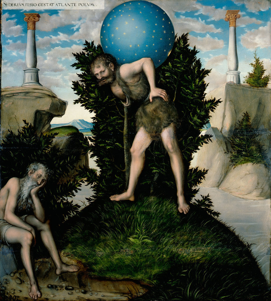 Detail of Atlas and Hercules by Lucas Cranach the Elder