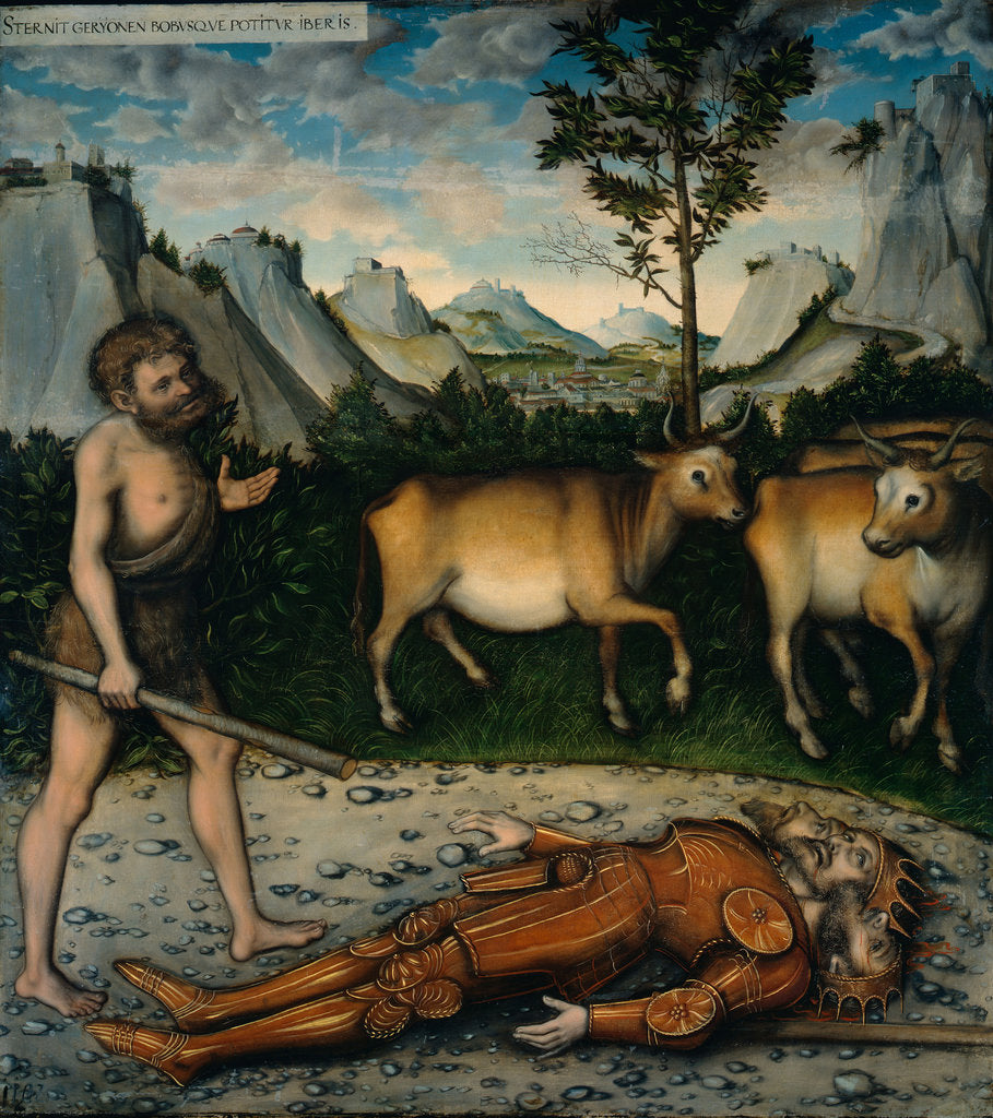 Detail of Hercules and the Cattle of Geryones by Lucas Cranach the Elder