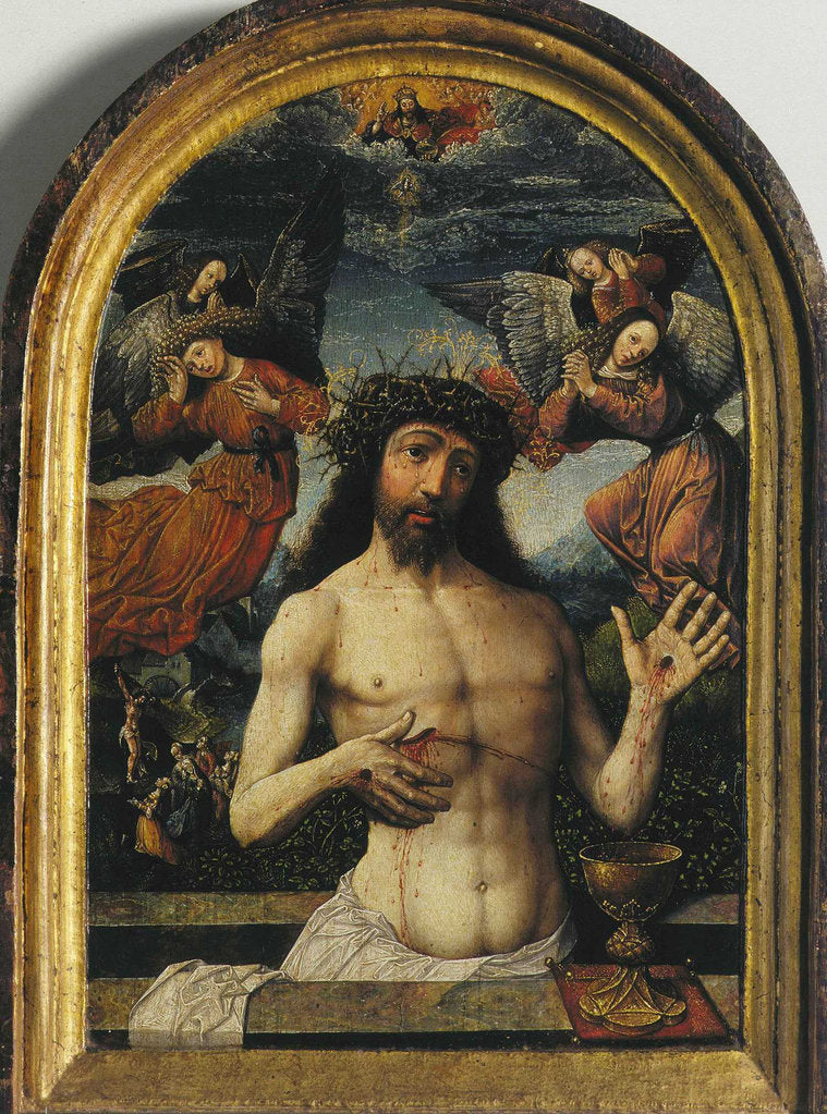 Detail of The Man of Sorrows by Jacob Cornelisz van Oostsanen