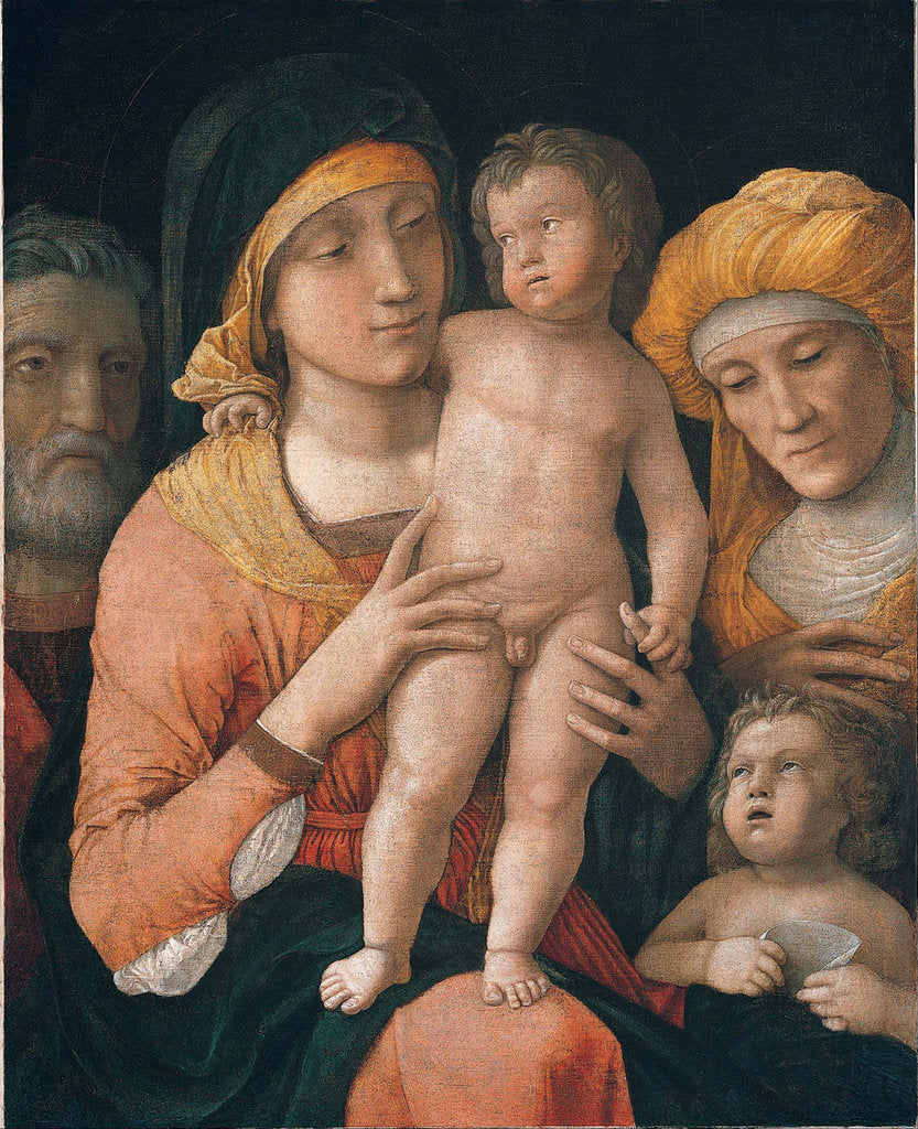 Detail of The Madonna and Child with Saints Joseph, Elizabeth, and John the Baptist by Andrea Mantegna