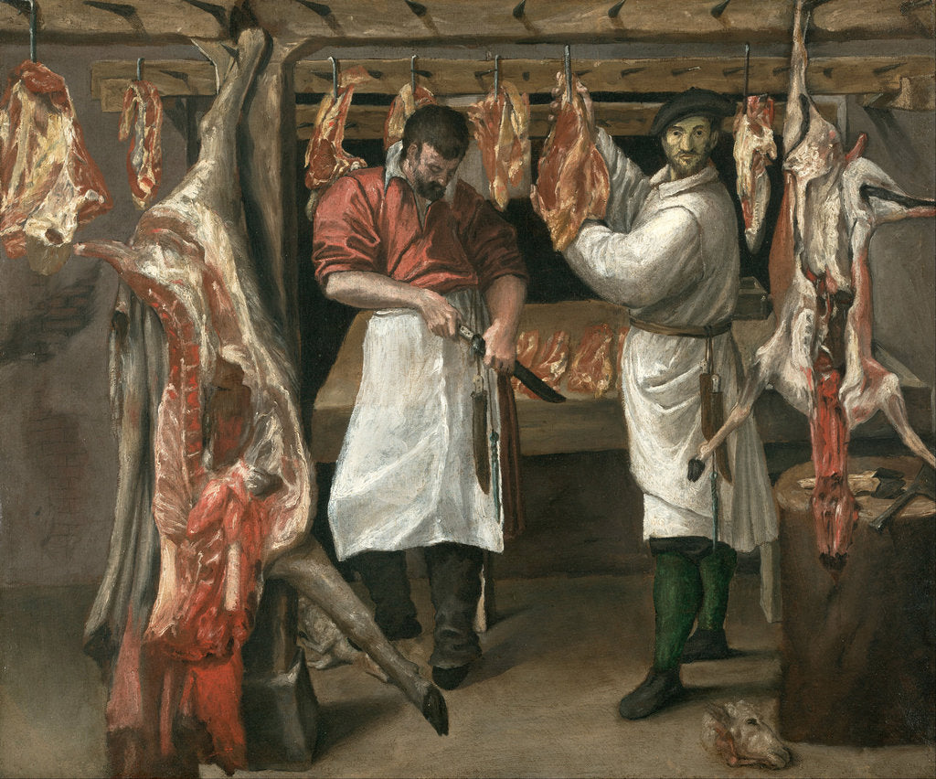 Detail of The Butchers Shop by Annibale Carracci