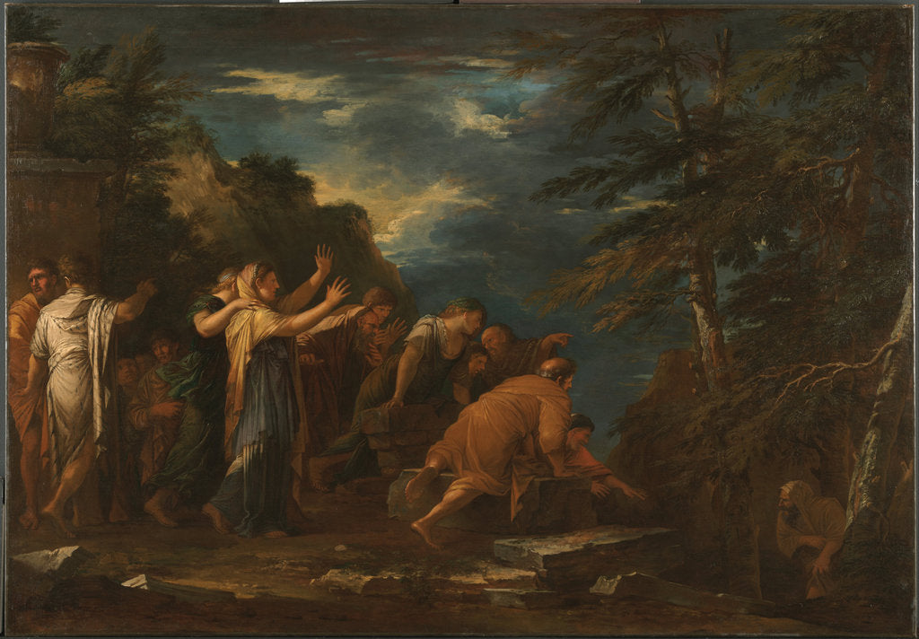 Detail of Pythagoras Emerging from the Underworld by Salvatore Rosa