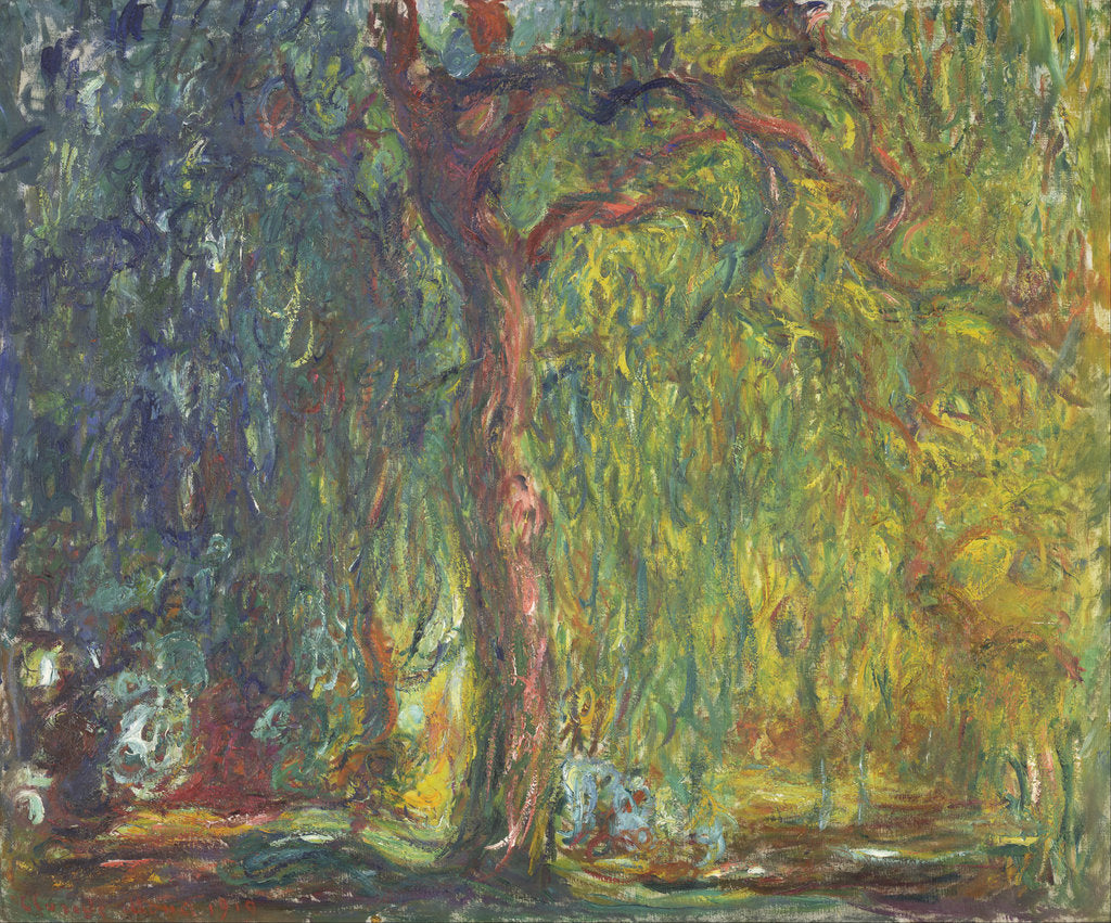 Detail of Weeping Willow by Claude Monet