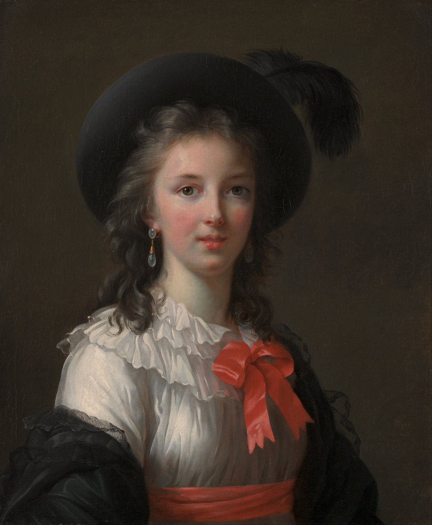 Detail of Self-Portrait by Marie Louise Elisabeth Vigée-Lebrun