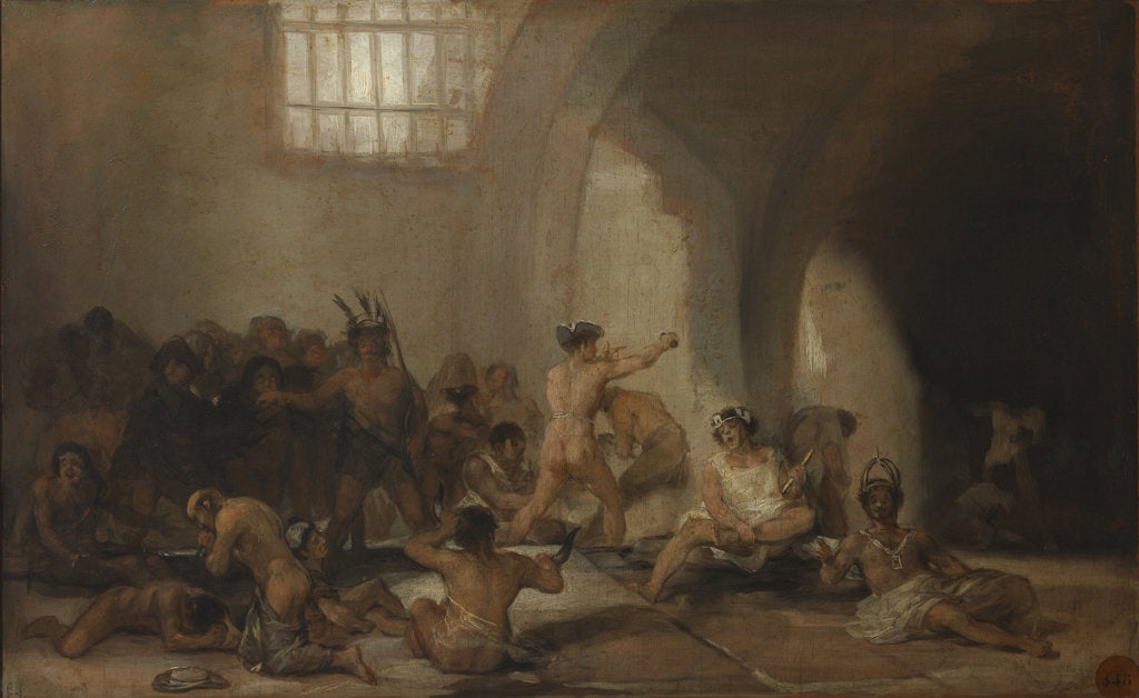 Detail of The Madhouse (Asylum) by Francisco de Goya