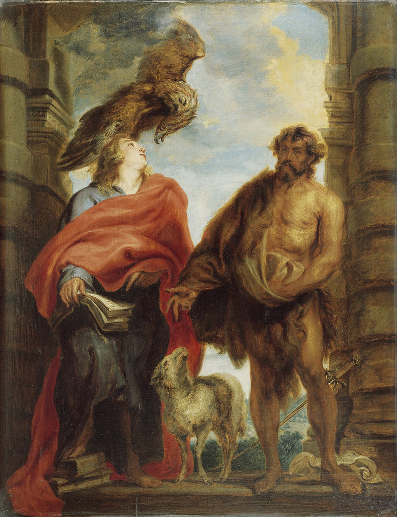 Detail of The Two Holy Saints John by Sir Anthony van Dyck