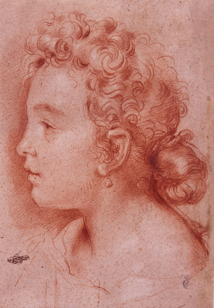 Detail of Portrait of Faustina Maratti by Carlo Maratta